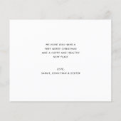 BUDGET Elegante rode vrolijke kerst foto collage (Achterkant)