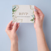 Budget/Elegante/RSVP-kaart. Folder. Flyer (Hand)
