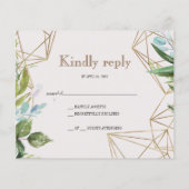 Budget/Elegante/RSVP-kaart. Folder. Flyer (Achterkant)
