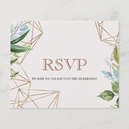Budget/Elegante/RSVP-kaart. Folder. Flyer (Voorkant)