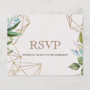 Budget/Elegante/RSVP-kaart. Folder. Flyer