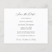 Budget elegante script foto trouwkaart save the da (Achterkant)