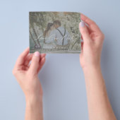 Budget elegante script foto trouwkaart save the da flyer (Hand)