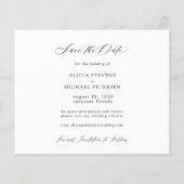 Budget elegante script foto trouwkaart save the da flyer (Achterkant)