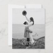 BUDGET Elegante Script Rand Foto Huwelijk (Achterkant)