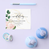 BUDGET/Elegante trouwkaart. Uitnodigingsfolder Flyer (Enkel)