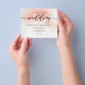 BUDGET/Elegante trouwuitnodiging. Uitnodiging Flyer (Hand)