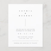 Budget Elegante Typografie 3 Foto Huwelijksuitnodi (Achterkant)