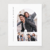 Budget Elegante Typografie 3 Foto Huwelijksuitnodi (Voorkant)