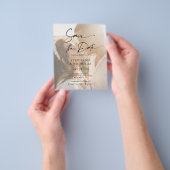 Budget Elegante Typografie Foto Opslaan De Datum Flyer (Hand)