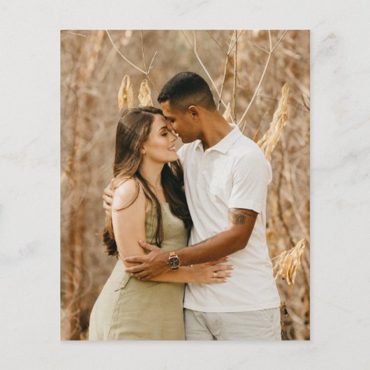 Budget Elegante Typografie Foto Opslaan De Datum Flyer (Achterkant)