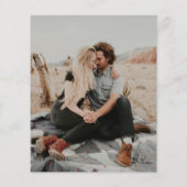 Budget Elegante Typografie Foto Opslaan De Datum Flyer (Achterkant)