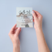 Budget Elegante Typografie Foto Opslaan De Datum Flyer (Hand)