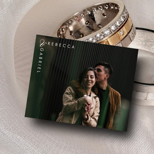 Budget Elegante Waterverf Bloemen Foto RSVP Kaart