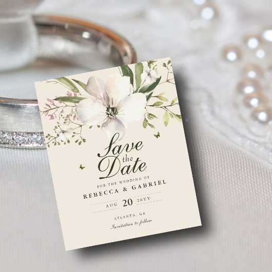 Budget Elegante Waterverf Bloemenwaad Save the dat