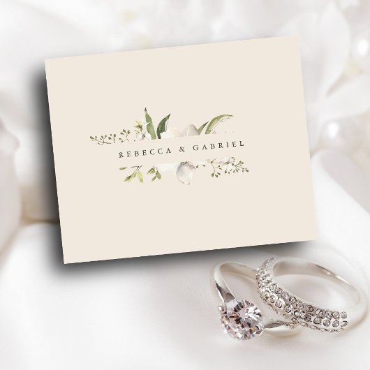 Budget Elegante Waterverf Floral Save the Date Pic Flyer