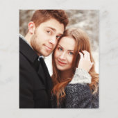 Budget Elegante Winterwonderland Foto Bruiloft (Achterkant)