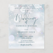Budget Elegante Winterwonderland Foto Bruiloft (Voorkant)