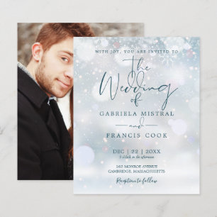 Budget Elegante Winterwonderland Foto Bruiloft