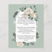 BUDGET Elegante witte rozen boog trouw uitnodiging Flyer (Achterkant)