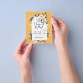 BUDGET Elegante witte rozen boog trouw uitnodiging Flyer (Hand)