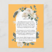 BUDGET Elegante witte rozen boog trouw uitnodiging Flyer (Achterkant)