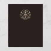 Budget elegante zwarte bruiloft receptie uitnodigi flyer (Achterkant)