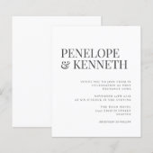 Budget Elegante Zwarte Witte Typografie Huwelijk (Voorkant / Achterkant)