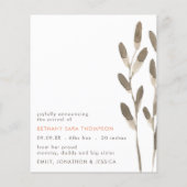 Budget Elephant Baby Foto geboortedatum bekendmaki (Achterkant)