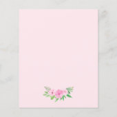 BUDGET Elephant Baby shower Girly Invitation (Achterkant)