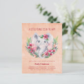 BUDGET Elephant Baby shower Invite Safari (Staand voorkant)