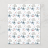 Budget Elephant Blue Boy's Baby shower Invitation (Achterkant)