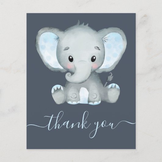 BUDGET Elephant Boy Baby shower Dank je wel (Voorkant)