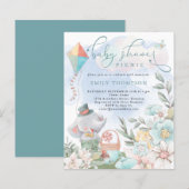 Budget Elephant Boy Baby shower Picnic Invite (Voorkant / Achterkant)