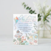 Budget Elephant Boy Baby shower Picnic Invite (Staand voorkant)