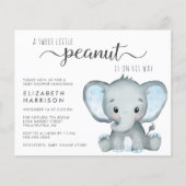 Budget Elephant Boy Baby shower Uitnodiging (Voorkant)