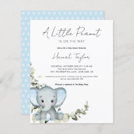 Budget Elephant Boy Baby shower Uitnodiging