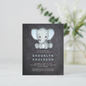 BUDGET Elephant Boy Baby shower Uitnodiging (Staand voorkant)