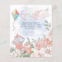 Budget Elephant Diaper Raffle Baby shower Picnic