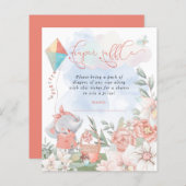 Budget Elephant Diaper Raffle Baby shower Picnic (Voorkant / Achterkant)