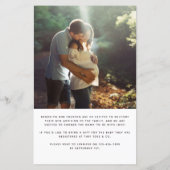 BUDGET Elephant Girl Photo Baby shower Invitation (Achterkant)