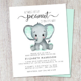Budget Elephant Mint Baby shower per post nodigt u