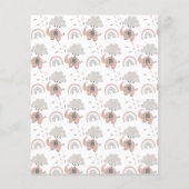 Budget Elephant Pink Girl's Baby shower Invitation (Achterkant)