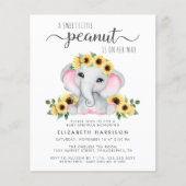 Budget Elephant Sunflower Baby Girl Sprinkle (Voorkant)