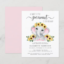 Budget Elephant Sunflower Baby Girl Sprinkle