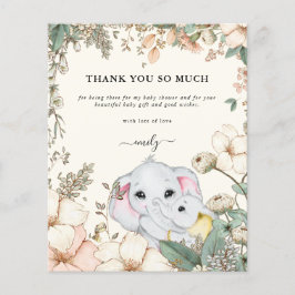 Budget Elephants Cream Baby shower Dank u