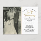 Budget Elk Jubileum jaar huwelijksfoto Uitnodigen (Voorkant)