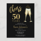 Budget elke leeftijd mijlpaal verjaardagsfeestuitn flyer (Voorkant)