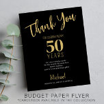 Budget elke leeftijd verjaardagsfeestje bedankje flyer<br><div class="desc">Eenvoudige moderne gewaagde typografie low budget betaalbaar elke leeftijd mijlpaal verjaardag dank u kaart sjabloon papier flyer met uw aangepaste tekst en handtekening. Eenvoudig aan te passen met uw gegevens! LEES DIT VOORDAT U EEN PRODUCT KOOPT! Dit is een budgetkaart gedrukt op een flyer (adverteren papier). Houd er rekening mee...</div>