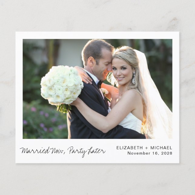 Budget Elopement Foto Wedding Announding (Voorkant)